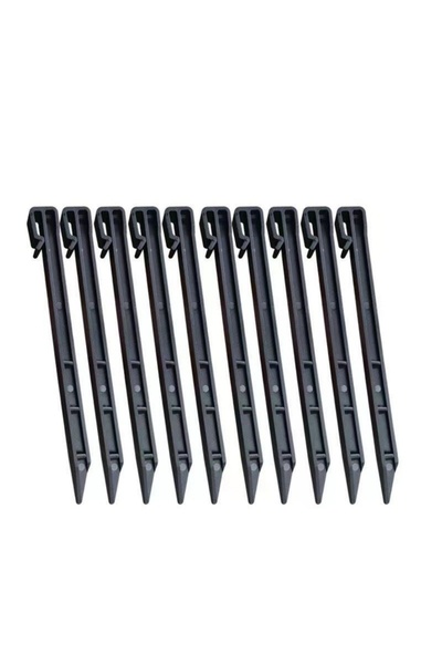 Generic Brand Ancore pentru margini de grădină - Negre - Pachet de 12