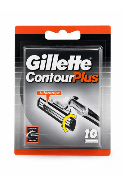 Gillette ContourPlus Резервни ножчета за самобръсначка с двойно острие, 10 броя