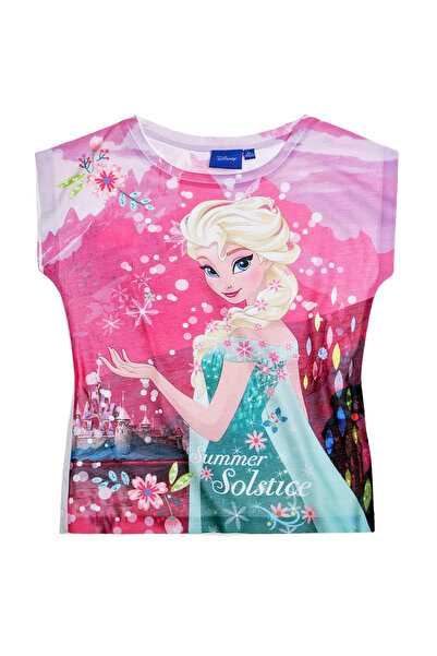 Disney Frozen Tricou roz 4-10 ani cu print foto, 100% poliester
