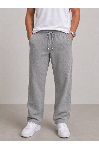 green poll Men's Thin Fabric Summer Linen Blend Relaxed Fit Baggy Pants