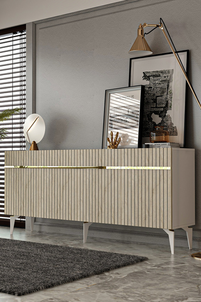 Dekortis Home Dekor 180DHDK5BTA TEDY LAZER PLEKSİ DESEN KONSOL ve TV SEHPASI,...