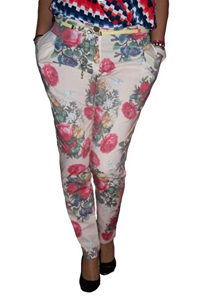 OEM Pantaloni cu imprimeu interesant floral, multicolori