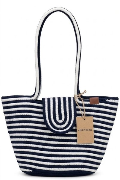 Efuliz Home Straw Beach Bag Handmade Bohemian Summer Shoulder Bag for Women