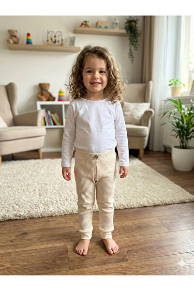 Çocukos Unisex Baby & Kids 100% Cotton Leggings with Button Detail