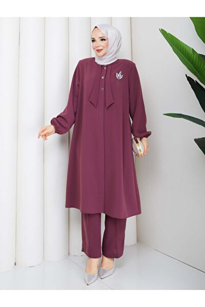 ESLEMNUR 2-Piece Pants Suit with Tulip Detail
