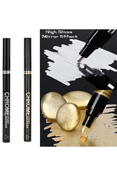 Choice7 1pcSilver -1pc Gold 1/3/5/12pcs Chrome Mirror Marker Pen Set Waterpro...