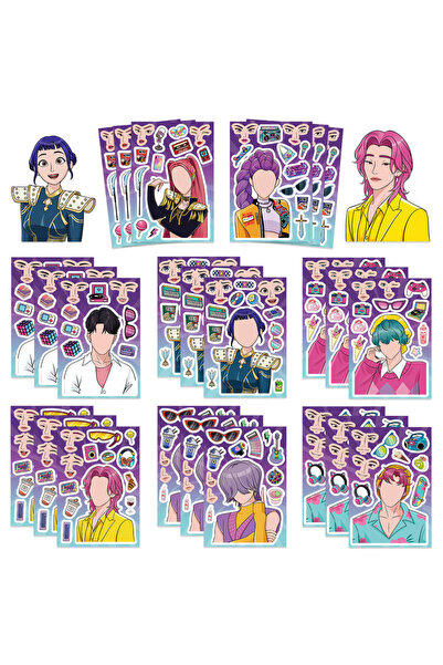 Choice1 random 8 pcs 2026 New Cute Korean Girl Group Make a Face Stickers, Wa...