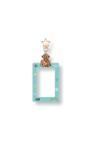 Choice5 tudou Kawaii BT21 Card Holder Keychain Card Storage Pendant ID Photo ...
