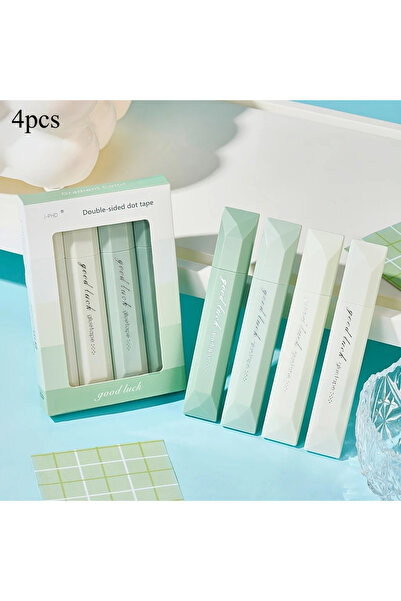 Choice3 Green-4pcs 4pcs Double Sided Glue Tape Pen Quick Dry Adhesive Roller ...