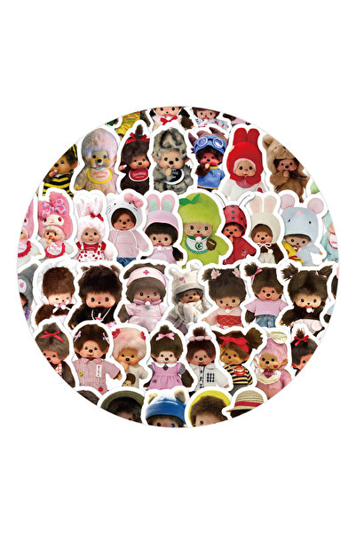 Choice 80pcs 80PCS Monchhichi Graffiti Stickers Kids Kawaii Waterproof Paster...