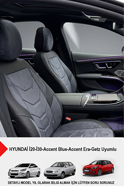GM-DESIGN غطاء مقعد السيارة الفاخر من سلسلة أرينزا - (متوافق مع هيونداي I20-I...