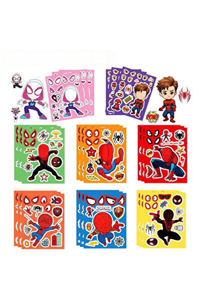 Choice 8Sheets 8Sheets Disney Spiderman Cartoon Stickers Marvel Puzzle Make-a...