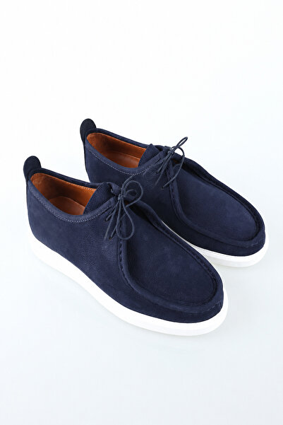 Bisse Navy Blue Suede Shoes