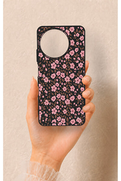 Vip Case Realme 11 Uyumlu Mini Pembe Çiçek Desenli Silikon Kılıf