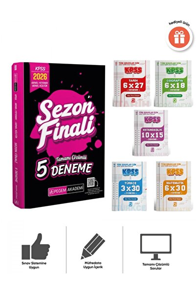 Pegem Akademi Yayıncılık Pegem 2026 KPSS Genel Yetenek Genel Kültür Sezon Fin...