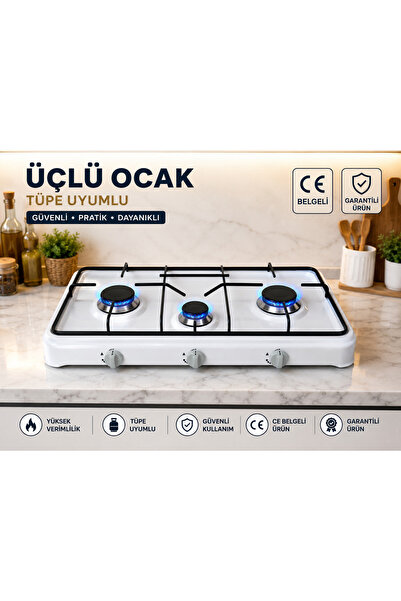 Genel Markalar İŞBİR 3 LÜ GÖZ TÜPLÜ SET ÜSTÜ OCAK GARANTİLİ
