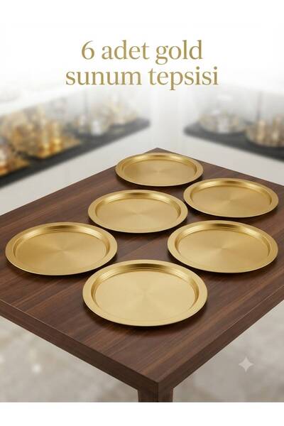 6'lı Gold Sunum Tepsisi