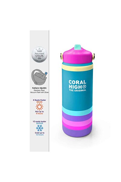 Coral High Pastel Renkli Çelik Termos Matara 650 ml 38379