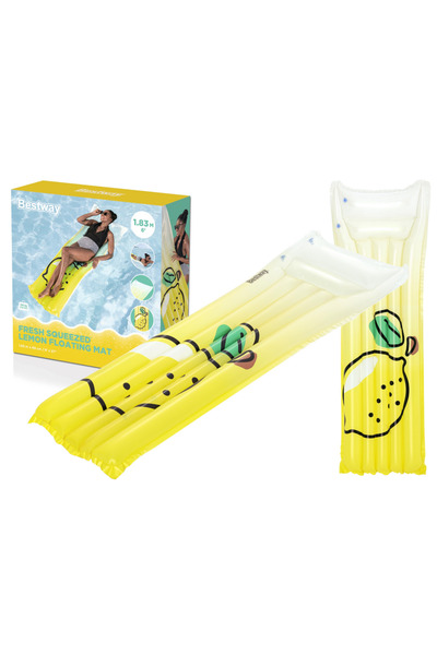 BESTWAY Φουσκωτό στρώμα Lemon water 183x69 εκ. 14 ετών+