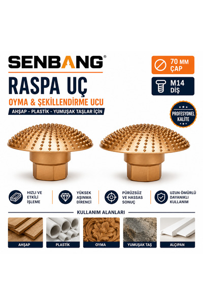 SENBANG 70 mm M14 Raspalama Diski Ahşap Oyma Diski Tungsten Karbür Oyma ve Şe...