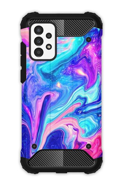 EGSTECH Galaxy A32 4g Case Army Tank Full Protection Anti-Shock - Blue Pink I...