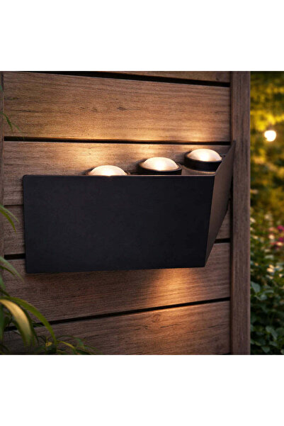 OEM Aplica LED AX230, Exterior, 6 Surse, 6W, Negru, 3000K