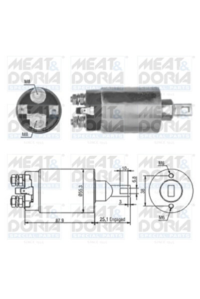 MEATDORIA Starter Electromotor 46143 Kia Pregio/Pride/Rio 1/Sorento 1