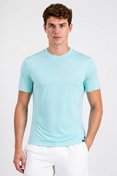 gaiam Men Slim Fit Short Sleeve Training T-Shirt, Turquoise