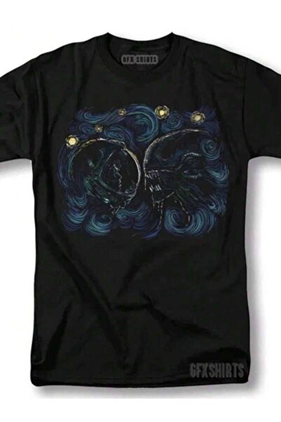 9TAY Alien Shirt Classic Movie Poster Vintage Graphic Design T-Shirt-2