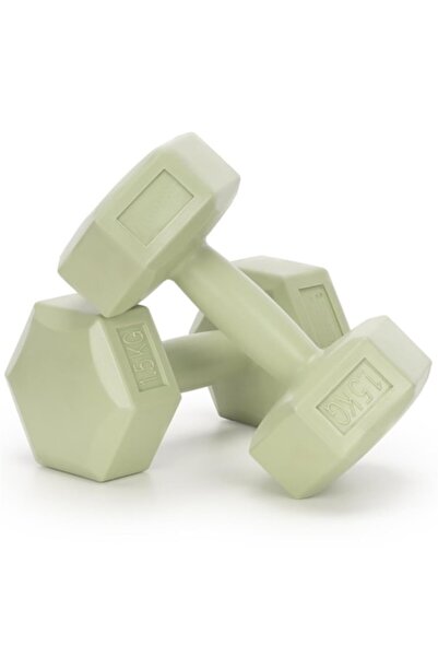OEM Set 2 Gantere Hexagonale 2x1,5 kg, Verde, Înveliș PP Rezistent, pentru Fi...