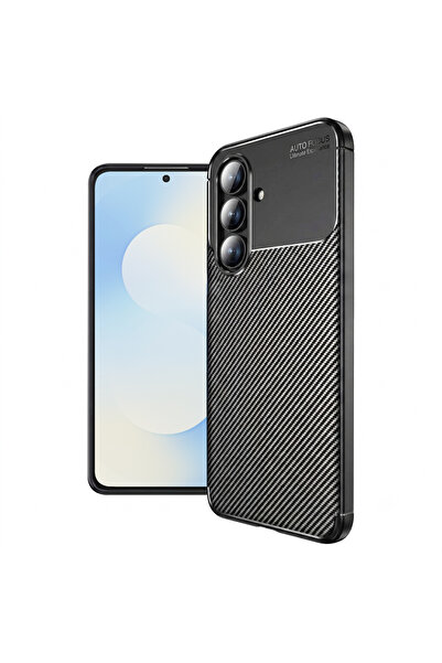 Techsuit Husă pentru Samsung Galaxy S25 FE, Fibră de carbon, protecție antișo...