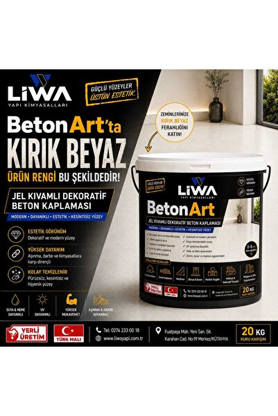 liwa yapı kimyasalları Liwa BetonArt Jel Kıvamlı Kendiliğinden Yayılan Dekora...