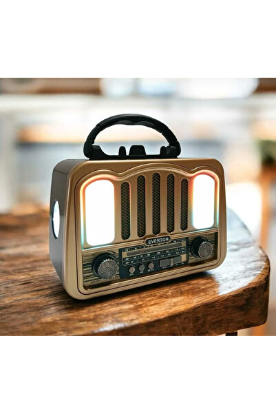 Everton RT-771 Solar Güneş Panelli Nostaljik Radyo Bluetooth Hoparlör FM/AM/S...