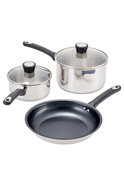 JUDGE Set of 3 Essential Cookware pots, non-stick