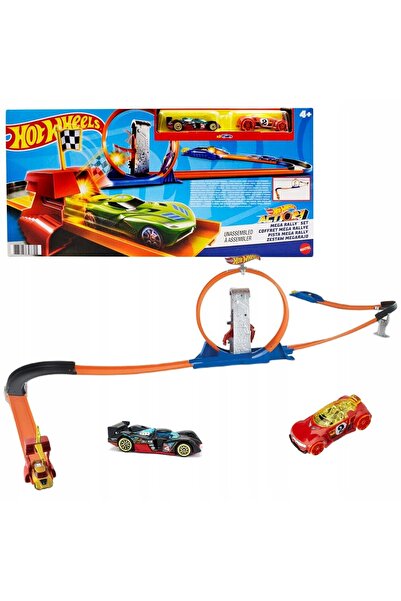 HOT WHEELS Mega Rally Loop: Set Pista cu 2 Masinute, 4 ani+