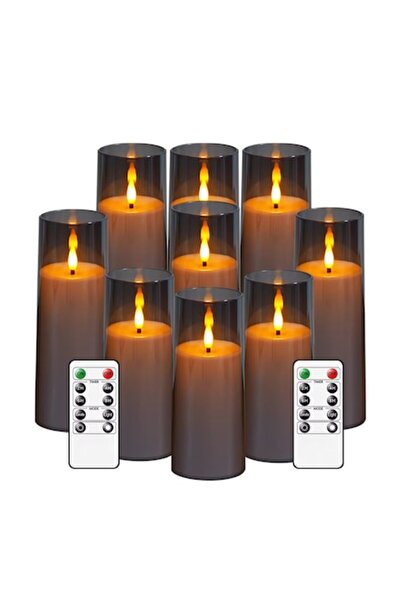 AcronicPro Set de 9 lumânări LED cu telecomandă, stil clasic, decorative pent...