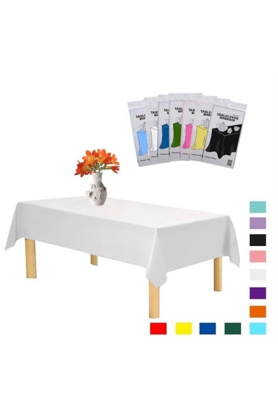 Party Süs Evi Plastik Masa Örtüsü 120x180 Kullan At