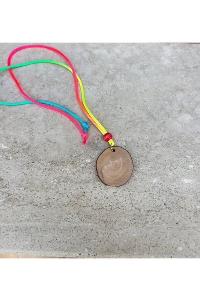 GENCATELİER Handmade Wooden Mandala Pendant - Measurements Are Shown in the Images