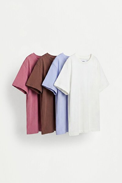 LEFTIES 4'lü düz t-shirt paketi