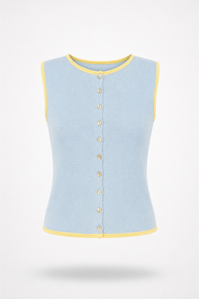 Özge Özgenç Ribbed Knitwear Vest