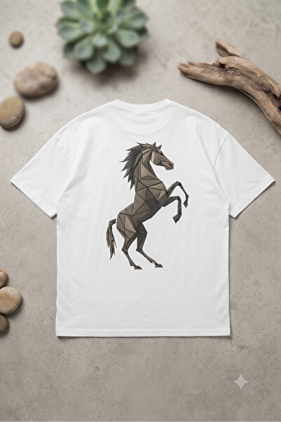 UNCİA OUTDOORS Tricou unisex pentru bărbați/femei, cu imprimeu cu cai, cu gât...