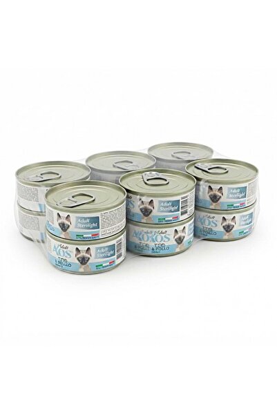 Naxos Sterilight Adult Wet Cat Food Tuna & Chicken Pate 85g x 12 Cans (1 Box)...