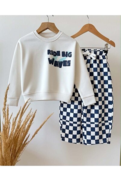 Monila Boy's Slogan Printed 3-Yarn Fabric Undergarment Set