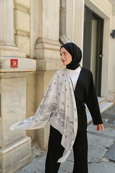 ENRİCO FERRİ Lusso Shoulder Shawl - Light Gray
