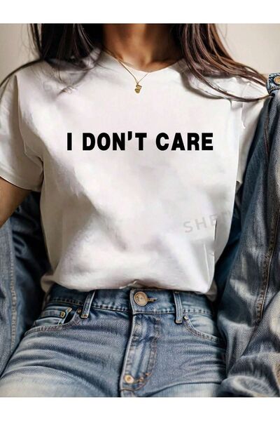 WESTİMO Women's White Care Printed Oversize T-Shirt
