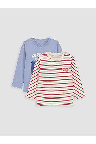 LC Waikiki Two Mt Shop Quality Lcw Baby Beige Combed Cotton Striped Standard ...