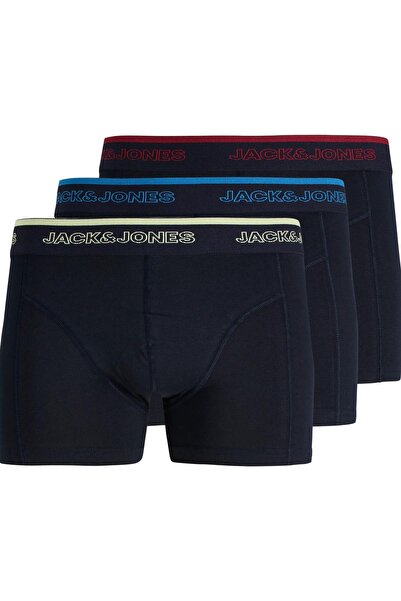 Jack & Jones JACADRIAN Solid Erkek Boxer 3'lü Paket Rahat Pamuklu Günlük