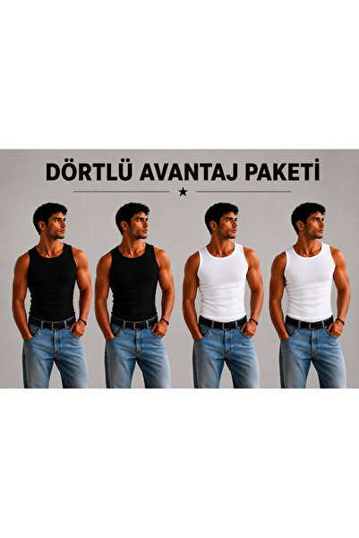 Livik Slimfit Halter Neck Ribbed Men's Athlete Singlet Flexible Fabric Struct...