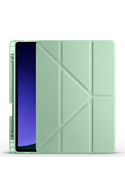 zore Galaxy Tab S10 FE Kılıf Kalem Bölmeli Uyku Modlu Yatay ve Dikey Standlı ...