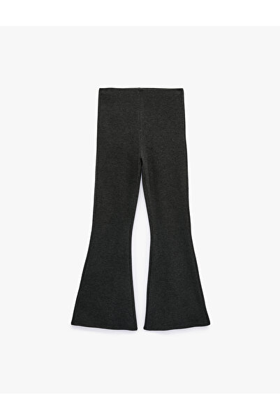 Koton Standart Bel Slim Fit Geniş İspanyol Paça Pantolon